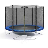 Батут Atlas Sport 312см - 10ft BASIC (3 ноги) с внешней сеткой и лестницей BLUE