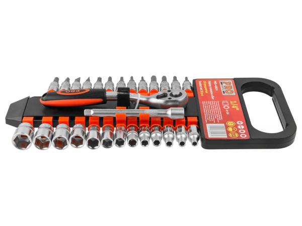 Набор головок и бит 28пр. 1/4" PRO STARTUL (PRO-42814) (6 граней)