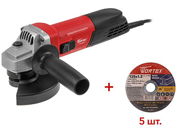 Одноручная углошлифмашина WORTEX AG 1213-4