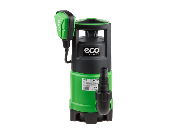Насос погружной для загрязненной воды ECO DP-753, 750Вт (750 Вт, 13000 л/ч, 9 м)