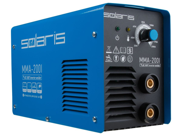 Инвертор сварочный SOLARIS MMA-200I (230В, 20-200 А, 70В, электроды диам. 1.6-4.0 мм, вес 3.4 кг)