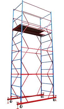 Вышка-тура ВСП стальная 1+3 высота до помоста 3,8 м площадка 1,2x2 м