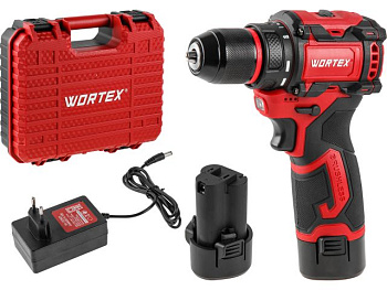 Аккумуляторный дрель-шуруповерт WORTEX BD 1213-1 Dli в чем. 12 В 40 Н*м 2х2 А*ч БЗП 10 мм 