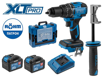 Аккумуляторный дрель-шуруповерт BULL SR 1806 R-series Xcase XLTpro БЕСЩЕТ. Удар. 18 В 80 Н*м 2х6 А*ч 