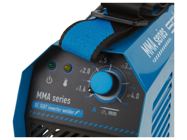 Инвертор сварочный SOLARIS MMA-200D (230В, 20-140 А, 70В, электроды диам. 1.6-4.0 мм, вес 3.1 кг)
