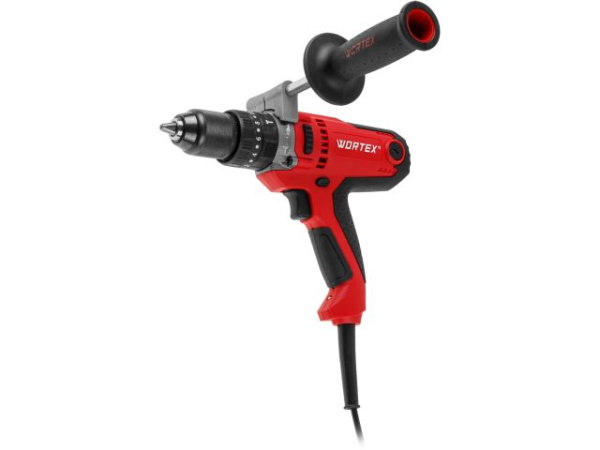 Дрель-шуруповерт ударная WORTEX DR 1323 D в кор. 450 Вт 83 Нм 2 скор. БЗП 1.5-13 мм 4 м шнур 