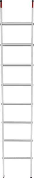Лестница индустриальная алюминиевая односекционная 8 развальцованных ступеней 80 мм NV5214 Новая высота 5214108