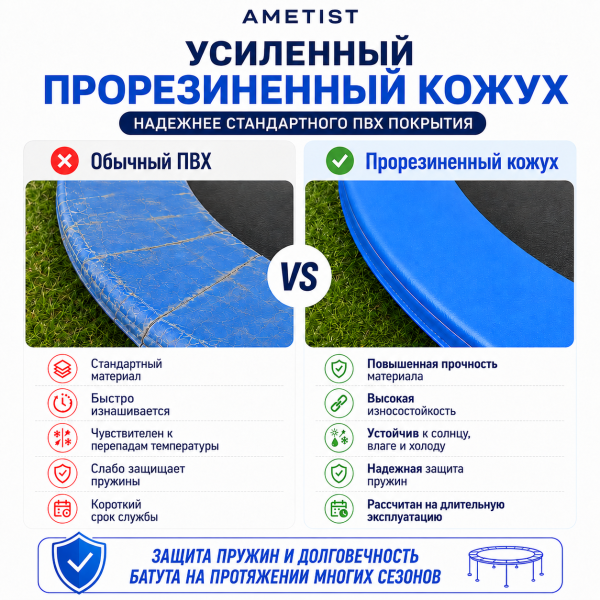 Батут AMETIST Outside D312-10FT Blue/Orange