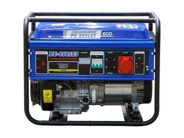 Электростанция 3-х фазная (генератор бензиновый) ECO PE-8501S3 (6,5/2,1 кВт, 380