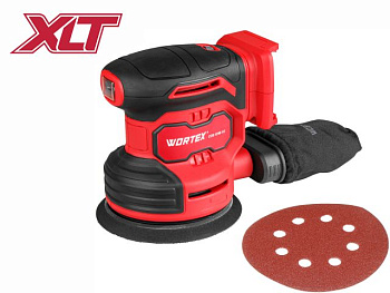 Аккумуляторная эксцентриковая шлифмашина WORTEX COS 1218-1 E в кор. ALL1 XLT SOLO 18В, 125 мм, 6000-13000 об 