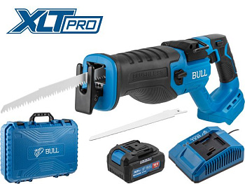 Аккумуляторная сабельная пила BULL CSR 2118 E XLTpro SET БЕСЩЕТ. 18 В дер. 210 мм 1х4 А*ч з/у 4 А