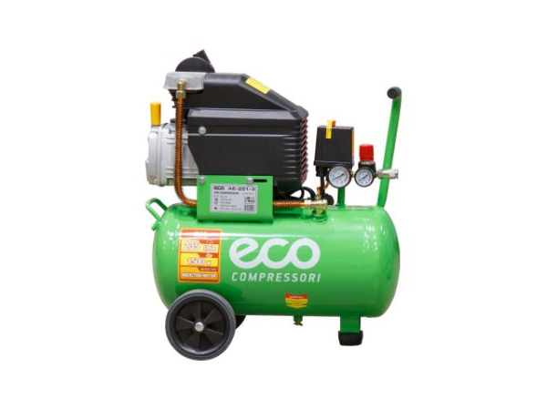 Компрессор ECO AE-251-3 (235 л/мин, 8 атм, коаксиальный, масляный, ресив. 24 л, 220 В, 1.50 кВт)