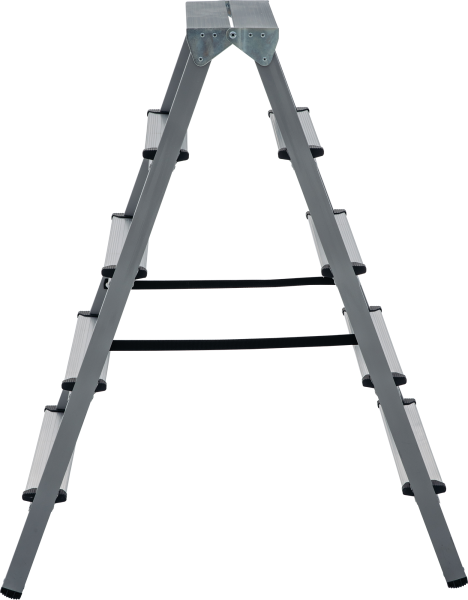 Стремянка алюминий-сталь двухсторонняя 2x5 ступеней NV1140 Новая высота 1140205