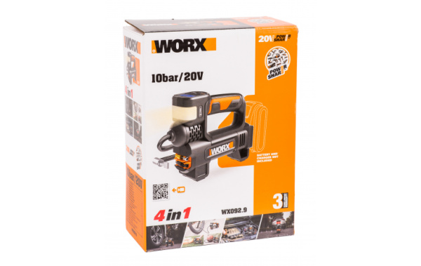 Насос аккумуляторный с фонарем WORX WX092.9 20В, без АКБ и ЗУ