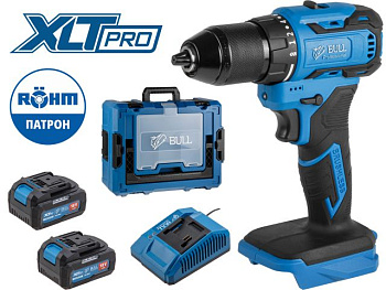 Аккумуляторный дрель-шуруповерт BULL SR 1804 R-series Xcase XLTpro БЕСЩЕТ. Импульс. 18 В 50 Н*м 2х4 А*ч 