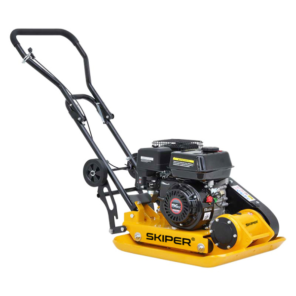 Виброплита SKIPER C120L-W (LC200F, 6.5л.с., плита 58х50см., 20кН, 35м/мин, колёса)