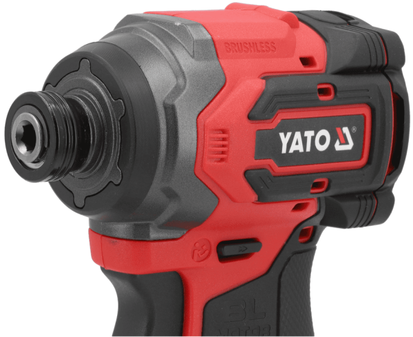 Бесщеточный ударный винтоверт-шуруповерт 18V, 1/4'', 230 Nm, 4,0 Аh, YATO 