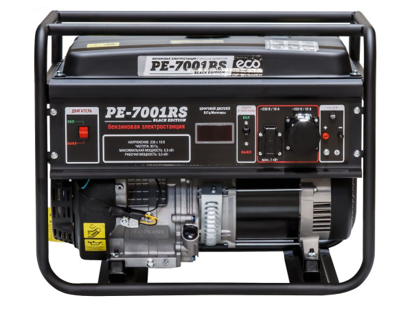 Электростанция генератор бензиновый ECO PE-7001RS "Black Edition"