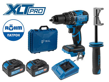 Аккумуляторный дрель-шуруповерт BULL SR 1806 R-series в чем. XLTpro БЕСЩЕТ. Удар. 18 В 80 Н*м 2х4 А*ч 