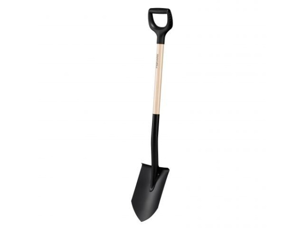 Лопата штыковая с дер. черенком Solid FISKARS 