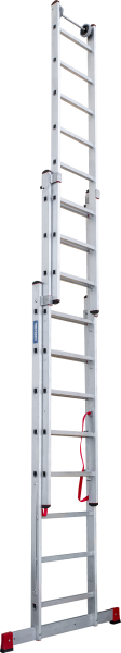 Лестница индустриальная алюминиевая трехсекционная 3x8 ступеней NV5230 Новая высота 5230308