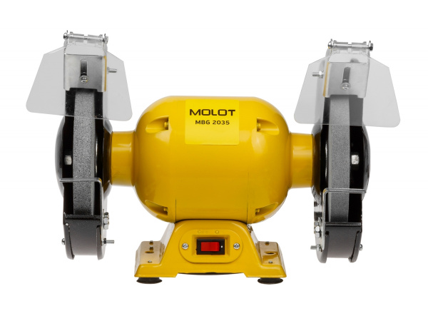 Станок точильный MOLOT MBG 2035 в кор. (350 Вт, круг 200х20х12 мм)