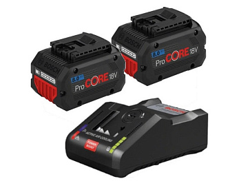Комплект аккумулятор 18.0 В ProCORE18 V 2 шт. + зарядное устройство GAL 18V-160 C 